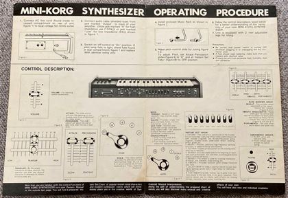 Korg-Rare manual for the Mini-Korg 1974?